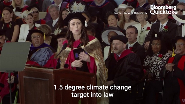 New Zealand's Jacinda Ardern Gets Standing Ovation at Harvard